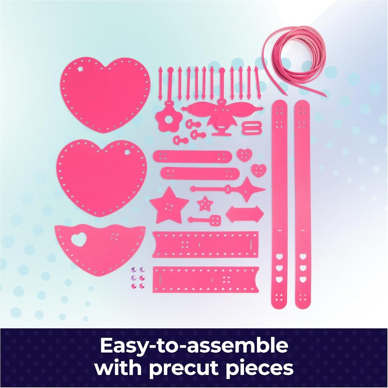 Cool maker , Sweetheart Handbag Kit, Design a Faux Leather Shoulder Bag, Arts and Crafts Kit, Kids Toys for Girls Ages 6 and up - Image 3